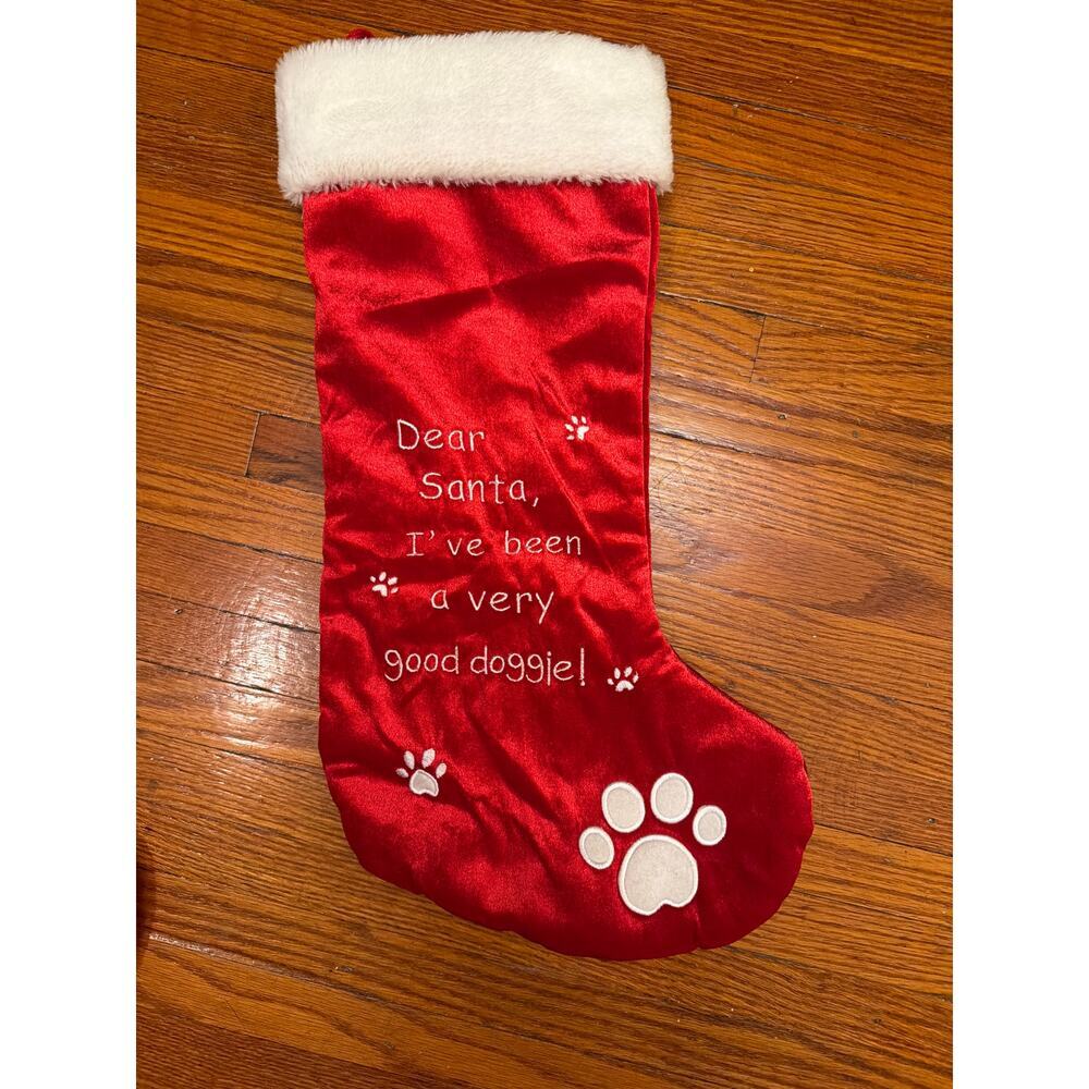 St. Nicholas Square Dog Pet‎ Holiday Christmas Stocking
